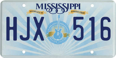 MS license plate HJX516