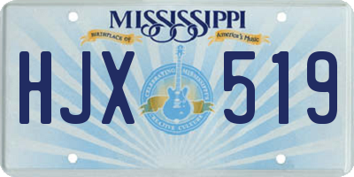 MS license plate HJX519