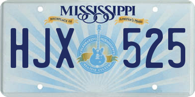 MS license plate HJX525