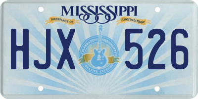 MS license plate HJX526