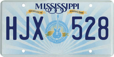 MS license plate HJX528