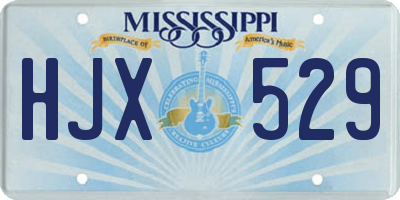 MS license plate HJX529