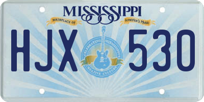 MS license plate HJX530
