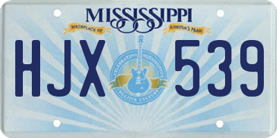 MS license plate HJX539