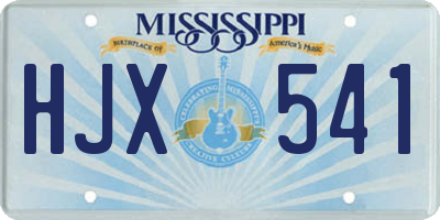 MS license plate HJX541