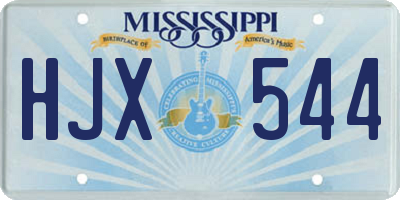 MS license plate HJX544