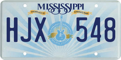 MS license plate HJX548