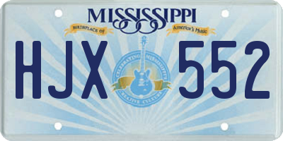 MS license plate HJX552