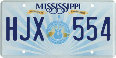 MS license plate HJX554