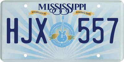 MS license plate HJX557