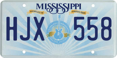 MS license plate HJX558