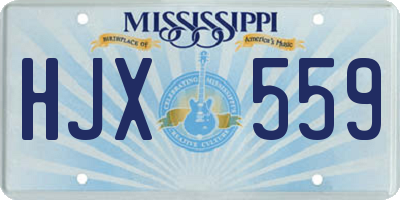 MS license plate HJX559