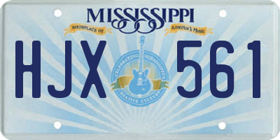 MS license plate HJX561