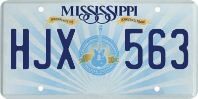 MS license plate HJX563