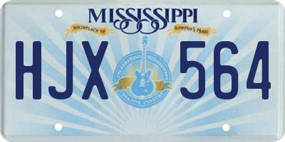 MS license plate HJX564