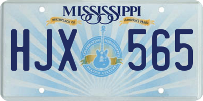 MS license plate HJX565