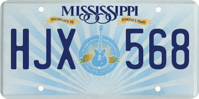 MS license plate HJX568