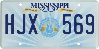 MS license plate HJX569