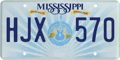 MS license plate HJX570