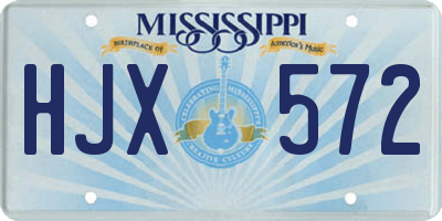 MS license plate HJX572