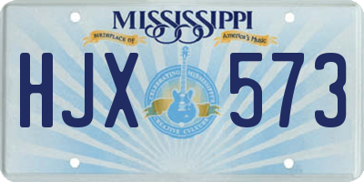 MS license plate HJX573