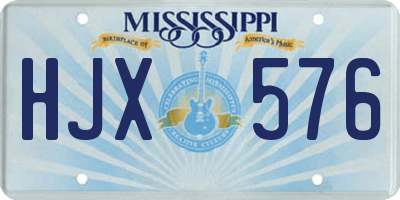 MS license plate HJX576