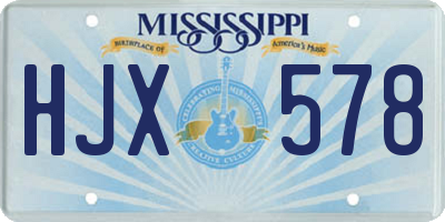 MS license plate HJX578