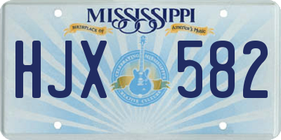 MS license plate HJX582