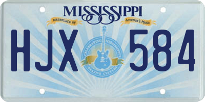 MS license plate HJX584