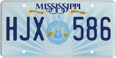 MS license plate HJX586