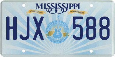 MS license plate HJX588