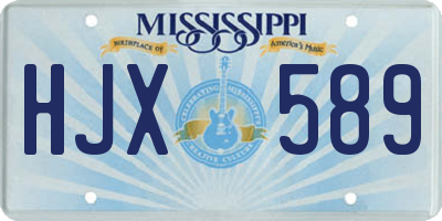 MS license plate HJX589