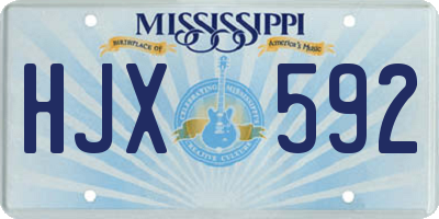 MS license plate HJX592