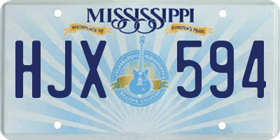 MS license plate HJX594