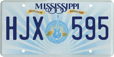 MS license plate HJX595