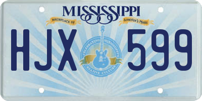 MS license plate HJX599