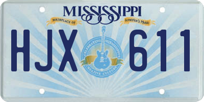 MS license plate HJX611