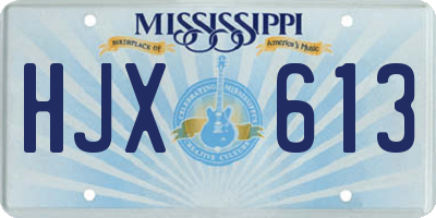MS license plate HJX613