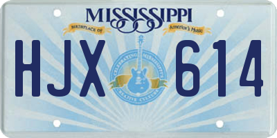 MS license plate HJX614
