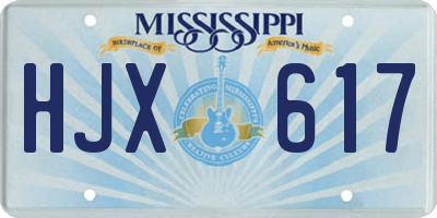 MS license plate HJX617