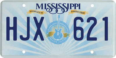 MS license plate HJX621