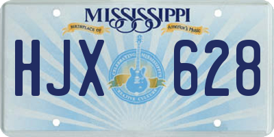 MS license plate HJX628