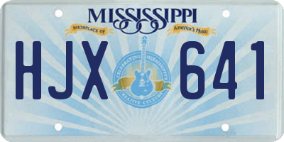 MS license plate HJX641