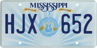 MS license plate HJX652