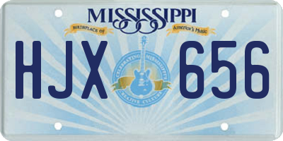 MS license plate HJX656