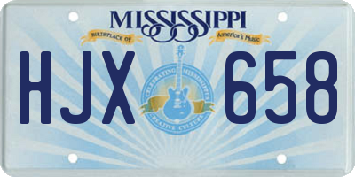 MS license plate HJX658