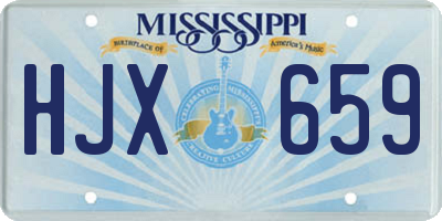 MS license plate HJX659