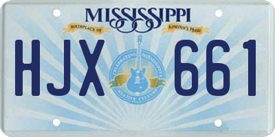MS license plate HJX661