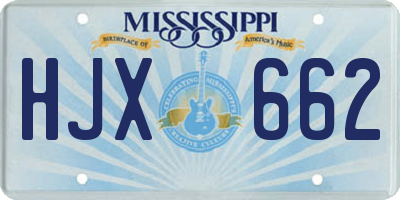 MS license plate HJX662