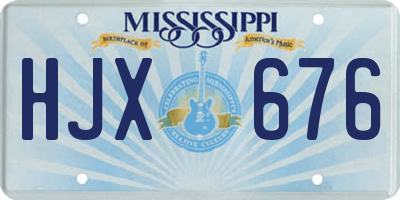 MS license plate HJX676